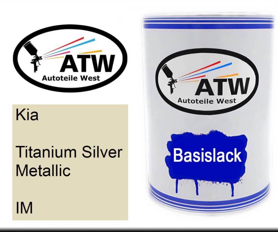 Kia, Titanium Silver Metallic, IM: 500ml Lackdose, von ATW Autoteile West.